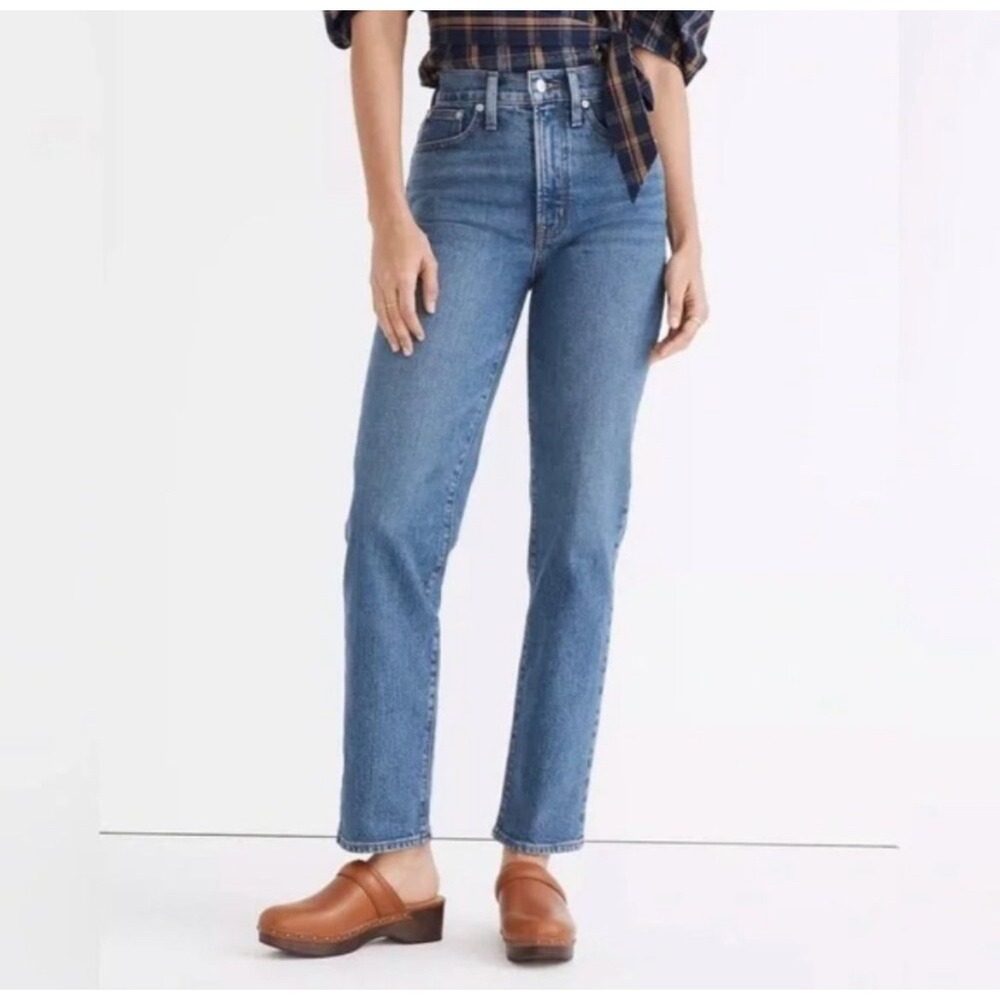 Madewell The Perfect Vintage Straight‎ Jean High Rise Medium Wash Denim Size 25
